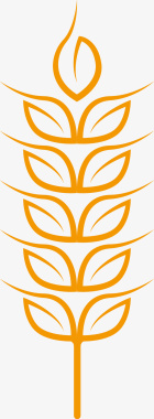麦穗装饰谷物小麦矢量图图标图标