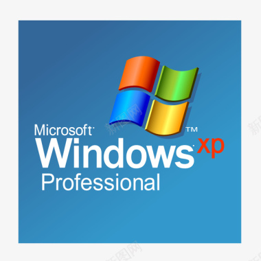 银灰色微软电脑WindowsXP蓝底开机画面图标图标