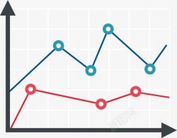 简单折线图曲线图素材