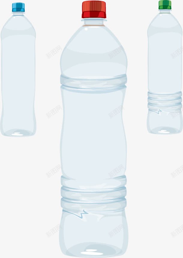 三个瓶子png免抠素材_88icon https://88icon.com 塑料瓶 捡废品 矿泉水瓶子 纯净水 饮料瓶子