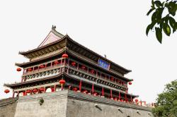 中国名胜古迹宏伟的中国城楼建筑摄影高清图片