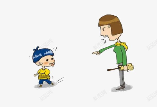 卡通调皮大人和小孩生气png免抠素材_88icon https://88icon.com 卡通 坏学生 坏小孩 大人和小孩 憋屈 捣蛋卡通调皮大人和小孩生气 生气 调皮