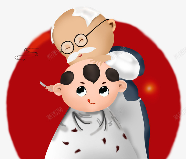 手绘可爱卡通插画二月二龙抬头理png免抠素材_88icon https://88icon.com 二月二 卡通 可爱 手绘 手绘可爱卡通插画二月二龙抬头理发免费下载 插画 理发 龙抬头