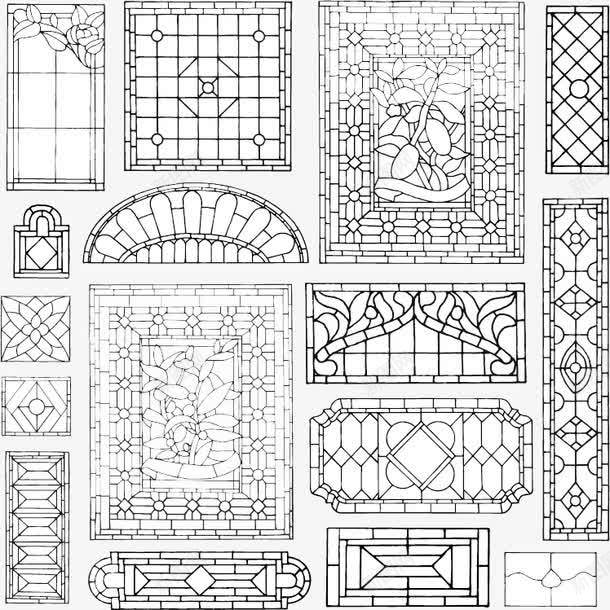 古典门窗和屏风花纹装饰矢量图ai免抠素材_88icon https://88icon.com 吊顶 屏风 底纹边框 花格 花纹 镂空 门窗 雕刻 矢量图