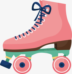 学生熘冰鞋粉色旱冰鞋矢量图高清图片