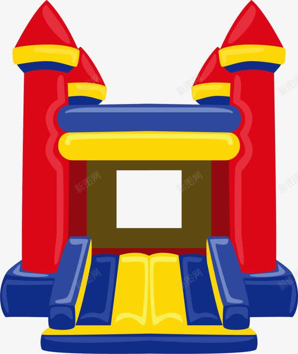 红色立体充气城堡png免抠素材_88icon https://88icon.com 6月1号 儿童节 充气城堡 六一节 游乐设施 玩耍 童趣 红色城堡