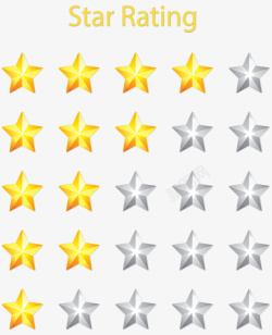 星星评分金色星星评分系统高清图片