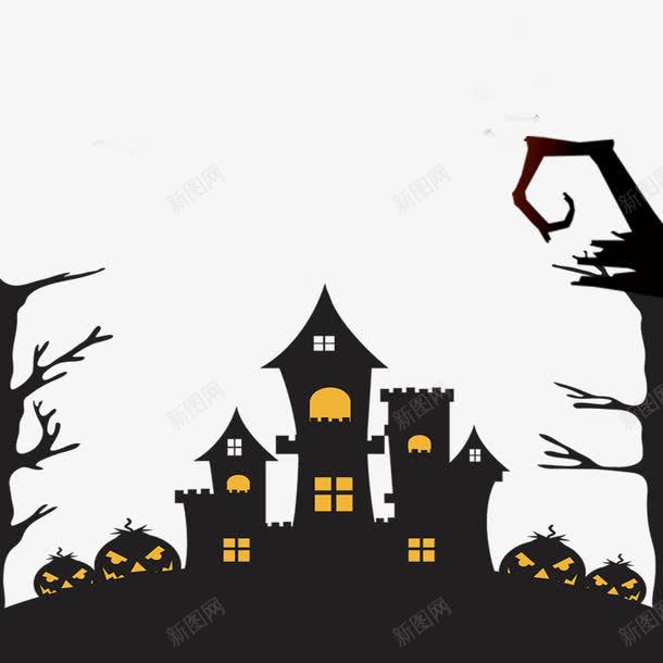 万圣节png免抠素材_88icon https://88icon.com 万圣狂欢 万圣节 万圣节鬼屋 城堡 夜晚 恐怖 恐怖城堡 手绘 暗黑城堡 月亮 枯树 蝙蝠剪影 阴森 鬼屋 鬼脸南瓜 黑暗