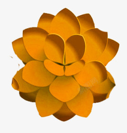 金色3D花朵素材