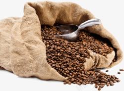 麻袋里的咖啡豆素材