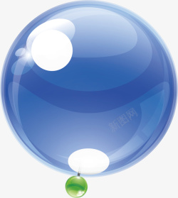 蓝色玻璃球玻璃球弹珠一个大玻璃球高清图片