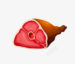 肉火腿大腿食物腿肉矢量图高清图片