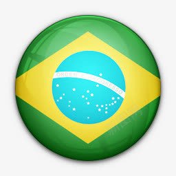 世界人口日巴西国旗对世界标志图标图标