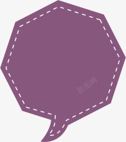 紫色对话框矢量图素材