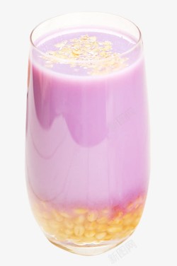 一大杯泡好的紫薯粉素材