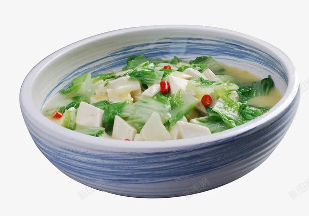 豆腐炖白菜png免抠素材_88icon https://88icon.com 产品实物 大碗白菜汤 大碗豆腐