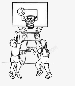 手绘篮球场手绘篮球场地卡通图标高清图片