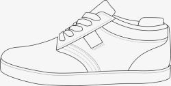 运动鞋素描手绘板鞋图图标高清图片
