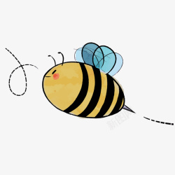 手绘昆虫卡通蜜蜂昆虫矢量图高清图片