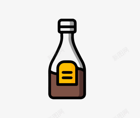 瓶酱油瓶矢量图图标图标