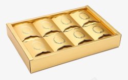 富贵月饼金色单个月饼包装高清图片