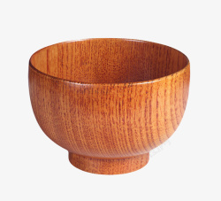 棕色容器条纹空的木制碗实物素材