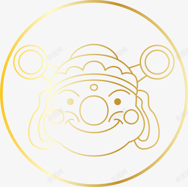 卡通手绘财神爷新年贴纸矢量图ai免抠素材_88icon https://88icon.com 卡通新年装饰 新年 新年剪纸 新年装饰 新年贴纸 次啊身影招贴画 财神爷 财神爷新年贴纸 金色装饰画 矢量图