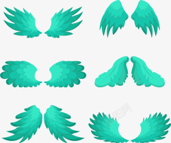 多样性石绿色多样翅膀矢量图高清图片