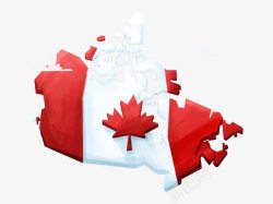 加拿大地形国旗素材