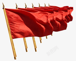 井冈山红旗飘扬高清图片