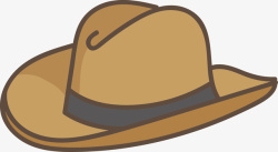 褐色卡通帽子图素材