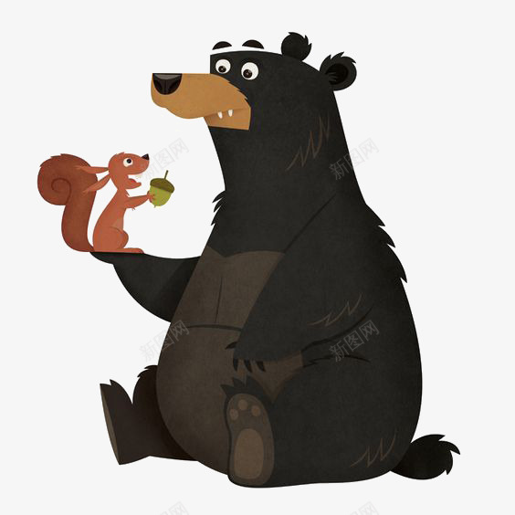 黑熊png免抠素材_88icon https://88icon.com 卡通黑熊 手绘黑熊 抓气球的熊 熊 狗熊