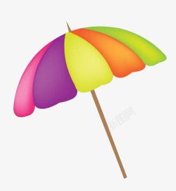 彩虹伞沙滩伞高清图片