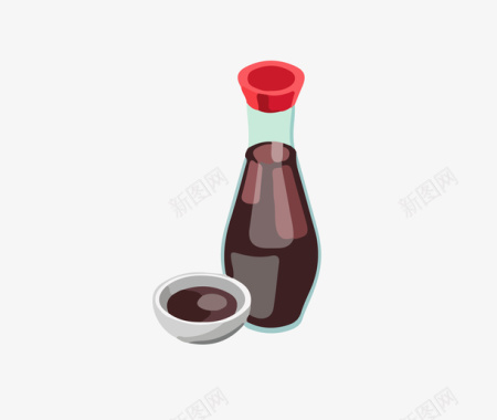 酱油瓶酱油矢量图图标图标