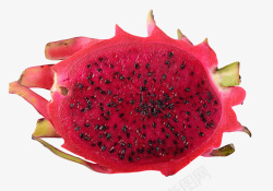 仙人掌科红色切开一半的火龙果实物高清图片