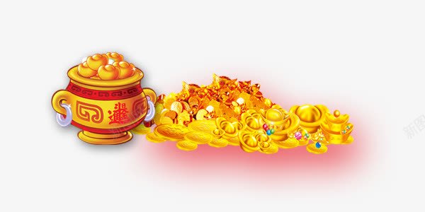 金元宝财宝png免抠素材_88icon https://88icon.com 元宝 聚宝盆 聚宝盆图 财宝 金币 金色