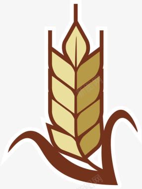 稻谷米穗标志logo图标图标
