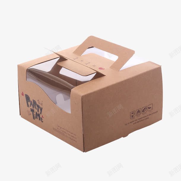 手提糕点盒png免抠素材_88icon https://88icon.com 产品实物 手提糕点盒 牛皮纸盒 芝士蛋糕盒 蛋糕包装盒 食品盒