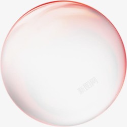 气泡红色透明气泡特效素材
