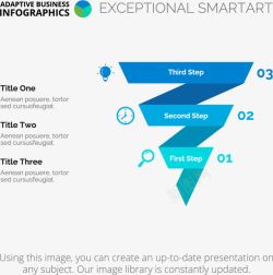 倒三角锥图表折纸倒三角信息图表高清图片