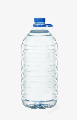 透明解渴大桶蓝色提手盖子的一瓶素材