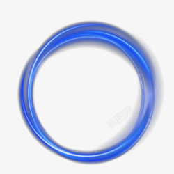 蓝色耀眼光芒蓝色圆环光圈元素矢量图高清图片