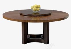 圆形的木质桌子素材