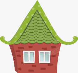 蓝色房顶绿色卡通欧式屋顶矢量图高清图片