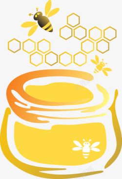 蜜蜂蜂蜜蜜罐素材