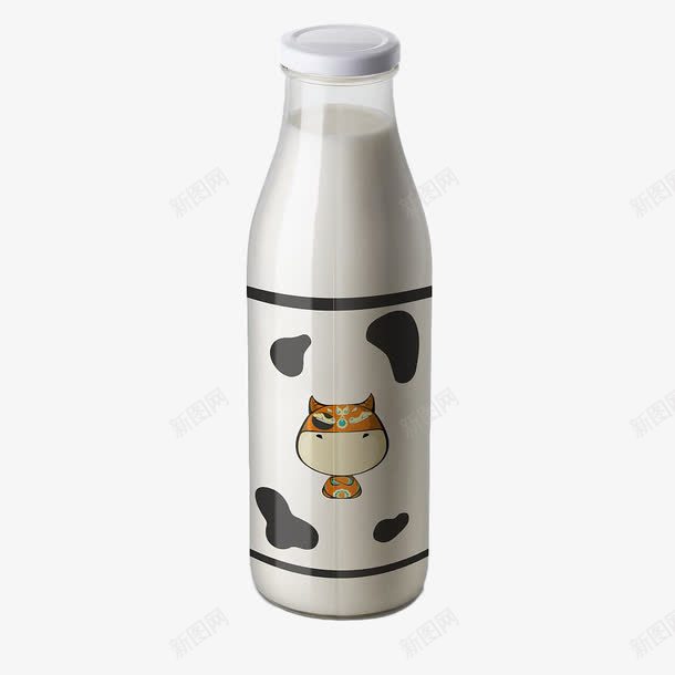 可爱卡通牛奶瓶png免抠素材_88icon https://88icon.com 包装 卡通 卡通牛奶瓶 可爱 奶瓶 宣传 牛奶 牛奶瓶 玻璃瓶 设计