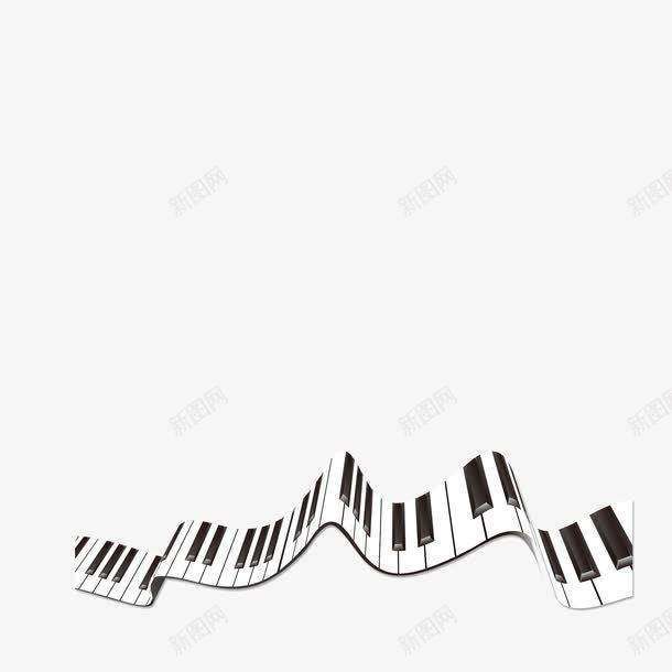 键盘png免抠素材_88icon https://88icon.com 琴键 音乐钢琴键盘 黑白