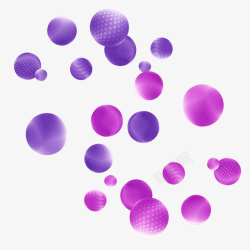 紫色圆弧圆球元素素材