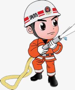 卡通消防员手绘人物素材