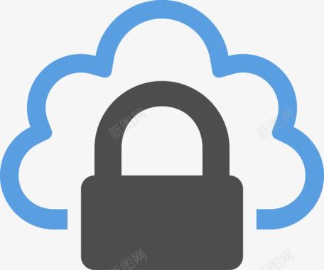 电子锁门锁云服务安全图标图标